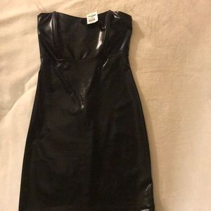 Little black latex dress